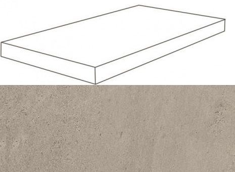 Ступень Угловая Правая Atlas Concorde 10мм Wise Silver Grey Scalino Ang DX Lap 33x60