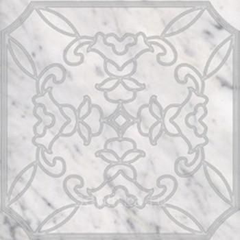 Вставка Vallelunga Ceramica Tozz.Classico Bianco Carrara Argento 7x7