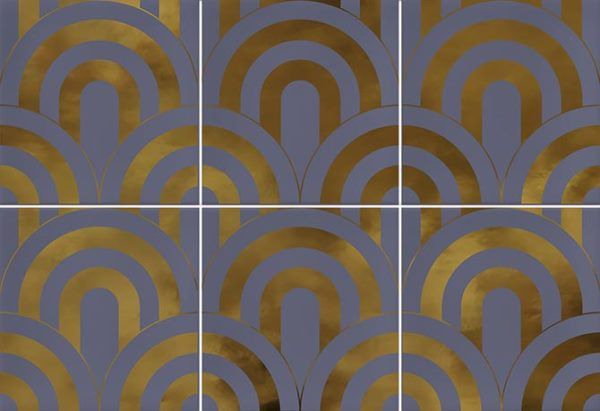 Настенная плитка Vives Ceramica Takada Indigo Oro 23x33.5