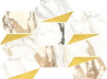 Мозаика Vallelunga Ceramica Luce Oro Decoro Esagona Rame Satin 26x35