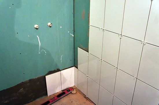 Укладка плитки на гипсокартон