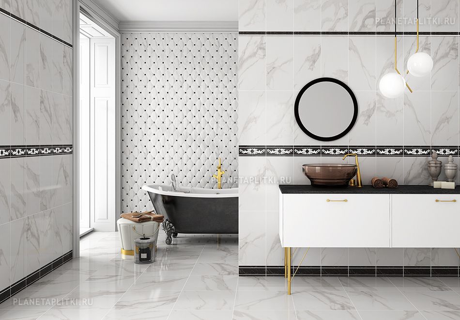 Модная плитка для ванной в 2017 году