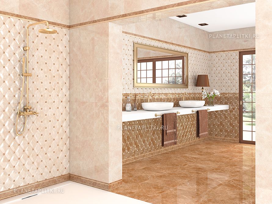 Модная плитка для ванной комнаты в 2017 году