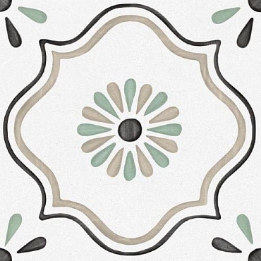 Керамогранит Ennface Pattern Ponza Flower 20x20