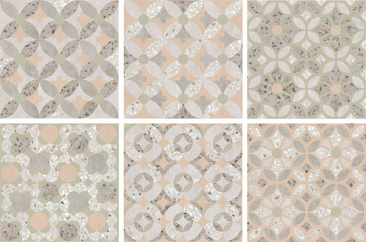 Керамогранит Vitra Beton-Terrazzo Пэчворк 60x60