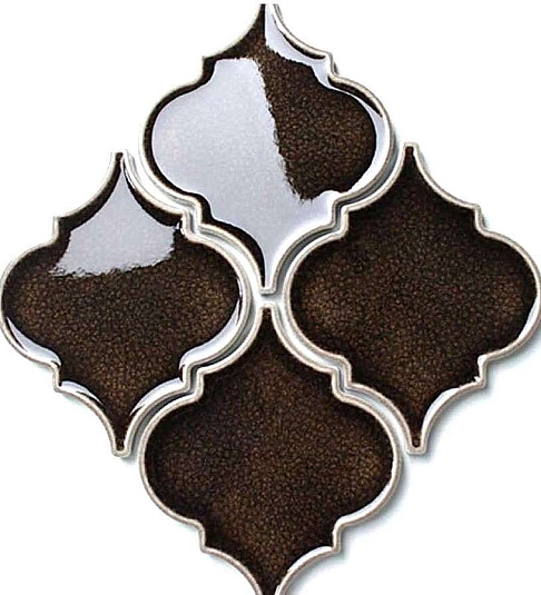 Мозаика Философия Мозаики Porcelain Arabesko Crackle Brown 21.85x21.85