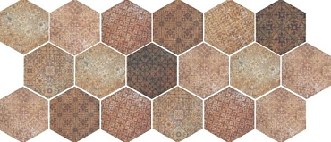 Керамогранит Monopole Pompeia Decor Marron 20x24