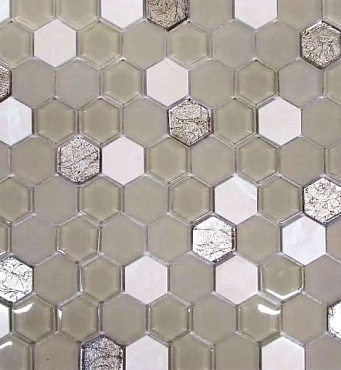 Мозаика Философия Мозаики Hexagon Beige Glass 32 29.5x30.5