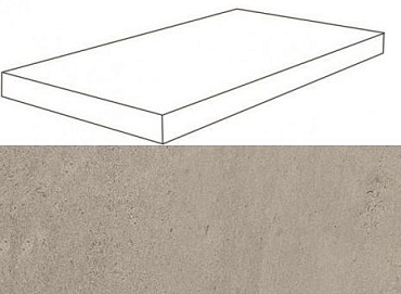 Ступень Угловая Правая Atlas Concorde 10мм Wise Silver Grey Scalino Ang DX 33x60