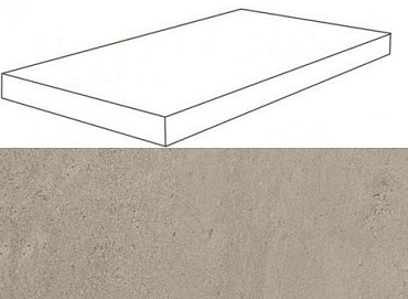 Ступень Угловая Правая Atlas Concorde 10мм Wise Silver Grey Scalino Ang DX Lap 33x60