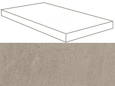 Ступень Угловая Левая Atlas Concorde 10мм Wise Silver Grey Scalino Ang SX 33x60