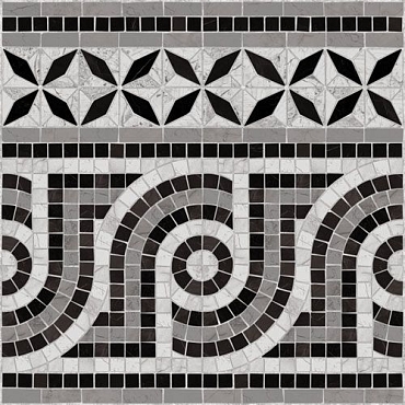 Декор Vives Ceramica Cenefa Nola Negro 43.5x43.5