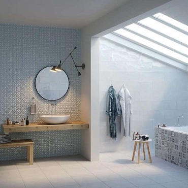 Lissabon Рельеф Белый25x75