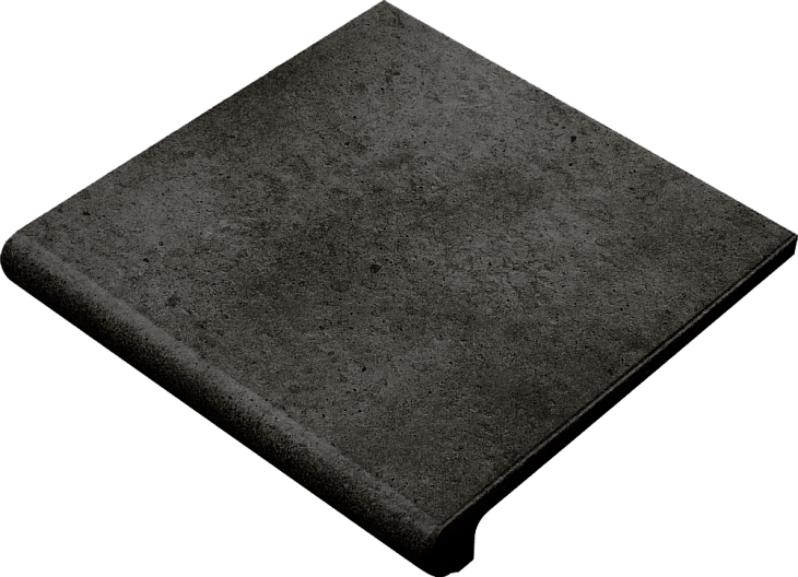 Ступень фронтальная Gres de Aragon Orion Rounded Stair-tread Antracite 33x33