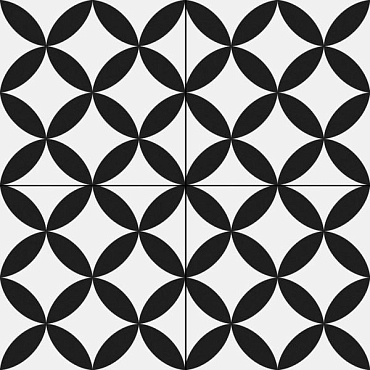 Напольный керамогранит Halcon Circle Black Pre-Cut 45x45