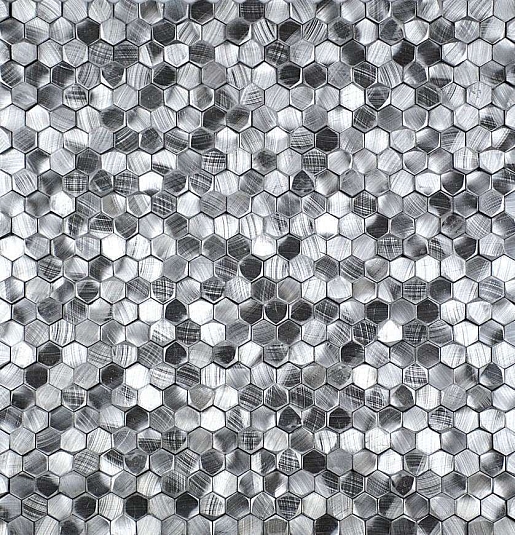 Мозаика Философия Мозаики Aluminium 3D Hexagon Metal 29.8x30.8