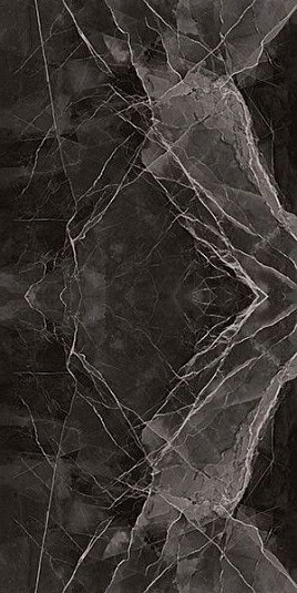 Керамогранит Kutahya Black Calacatta Book Match Kristal Rectified Parlak Nano 120x240