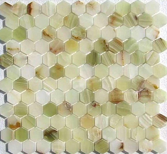 Мозаика Философия Мозаики Hexagon Onyx Jade Verde 25 28x29.5
