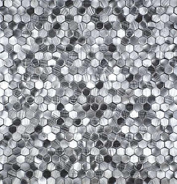 Мозаика Философия Мозаики Aluminium 3D Hexagon Metal 29.8x30.8