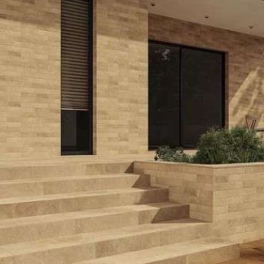 Eremite Beige Elewacja Struktura Mat6.6x40