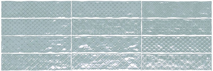 Настенная плитка El Barco Music Azul Decor 7.5x30