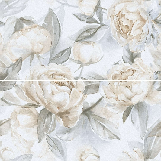 Панно Staro Slim Decors Elite Peonies Decor A+B (2pzs 60*120) 120x120