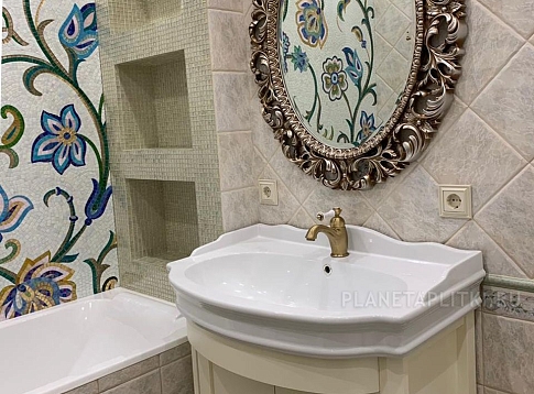 Ванная комната в стиле пэчворк