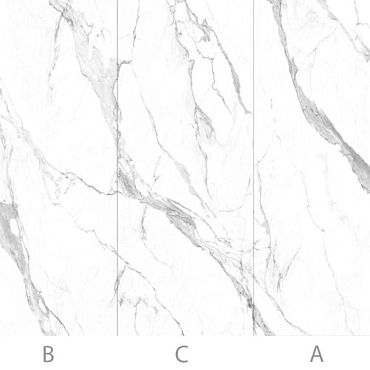 Calacatta White glossy A connect110x280