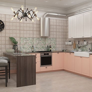 Maiolica Collage Crema31.5x63