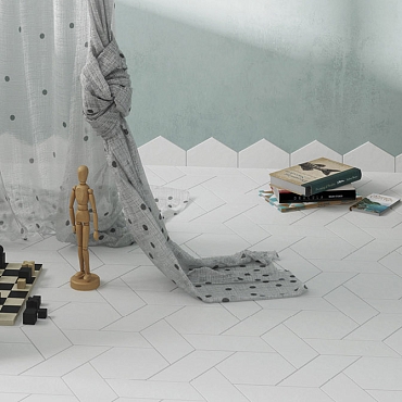 23199 Chevron Blanco Mate Right9x20.5